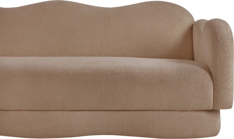 Bloom 82" Teddy Fabric Upholstered Upholstered Sofa in Beige - 44006Beige-S