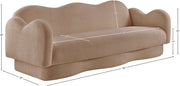 Bloom 82" Teddy Fabric Upholstered Upholstered Sofa in Beige - 44006Beige-S