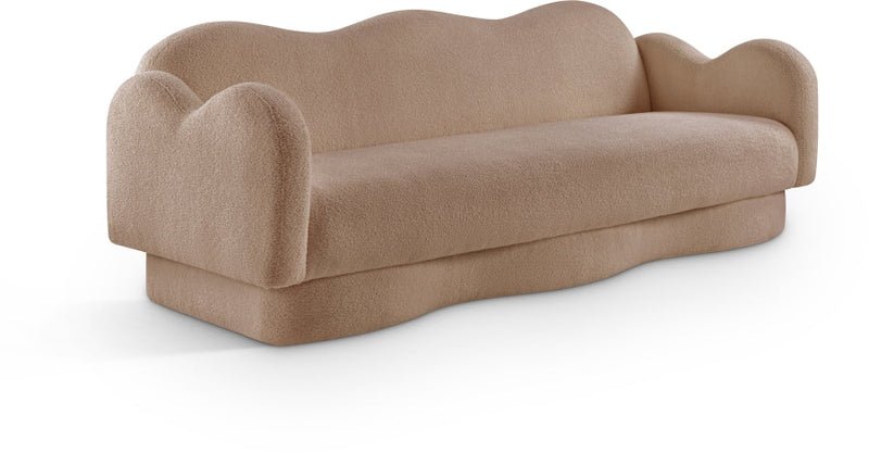 Bloom 82" Teddy Fabric Upholstered Upholstered Sofa in Beige - 44006Beige-S