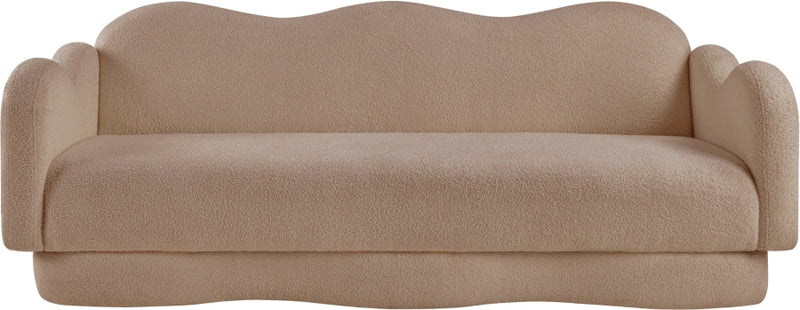 Bloom 82" Teddy Fabric Upholstered Upholstered Sofa in Beige - 44006Beige-S