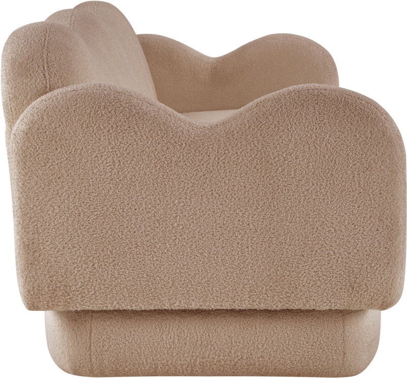 Bloom 82" Teddy Fabric Upholstered Upholstered Sofa in Beige - 44006Beige-S