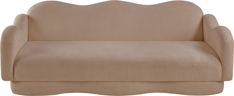 Bloom 82" Teddy Fabric Upholstered Upholstered Sofa in Beige - 44006Beige-S