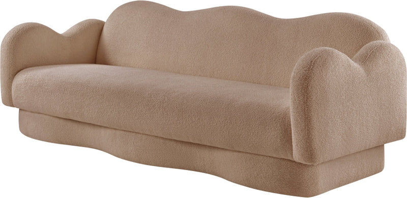 Bloom 82" Teddy Fabric Upholstered Upholstered Sofa in Beige - 44006Beige-S