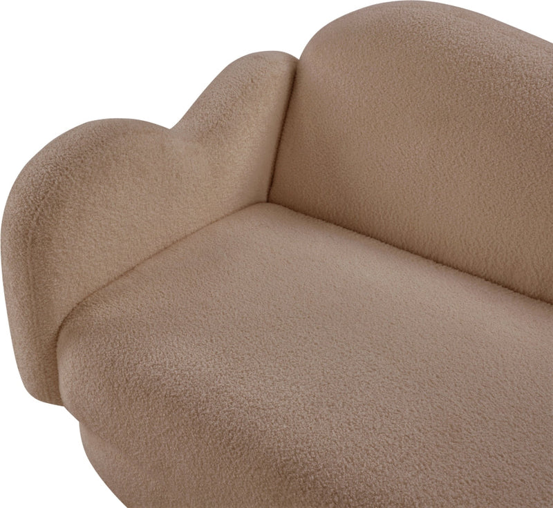 Bloom 82" Teddy Fabric Upholstered Upholstered Sofa in Beige - 44006Beige-S
