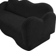 Bloom 82" Teddy Fabric Upholstered Upholstered Sofa in Black - 44006Black-S