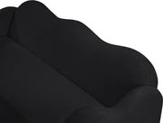 Bloom 82" Teddy Fabric Upholstered Upholstered Sofa in Black - 44006Black-S