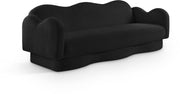 Bloom 82" Teddy Fabric Upholstered Upholstered Sofa in Black - 44006Black-S