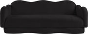 Bloom 82" Teddy Fabric Upholstered Upholstered Sofa in Black - 44006Black-S