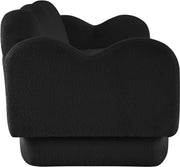 Bloom 82" Teddy Fabric Upholstered Upholstered Sofa in Black - 44006Black-S