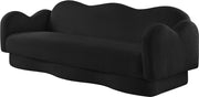 Bloom 82" Teddy Fabric Upholstered Upholstered Sofa in Black - 44006Black-S