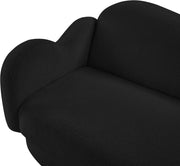 Bloom 82" Teddy Fabric Upholstered Upholstered Sofa in Black - 44006Black-S