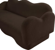 Bloom 82" Teddy Fabric Upholstered Upholstered Sofa in Brown - 44006Brown-S