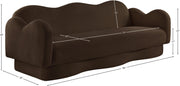 Bloom 82" Teddy Fabric Upholstered Upholstered Sofa in Brown - 44006Brown-S