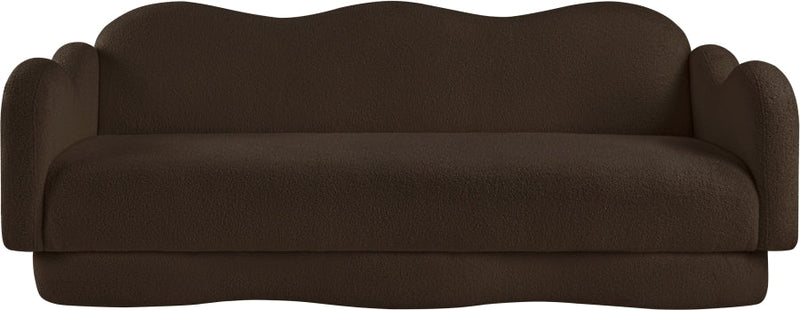 Bloom 82" Teddy Fabric Upholstered Upholstered Sofa in Brown - 44006Brown-S