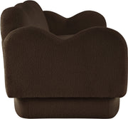 Bloom 82" Teddy Fabric Upholstered Upholstered Sofa in Brown - 44006Brown-S