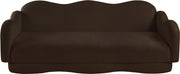 Bloom 82" Teddy Fabric Upholstered Upholstered Sofa in Brown - 44006Brown-S