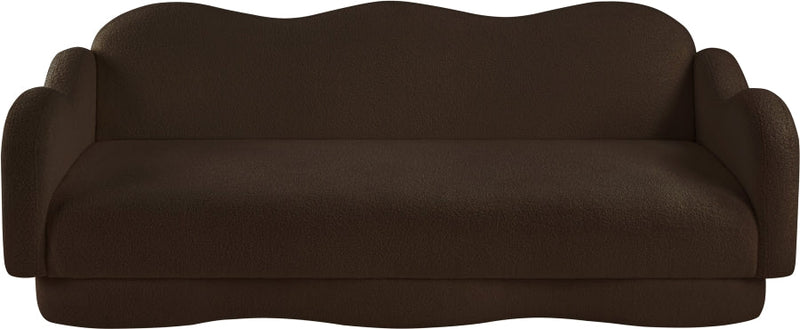 Bloom 82" Teddy Fabric Upholstered Upholstered Sofa in Brown - 44006Brown-S