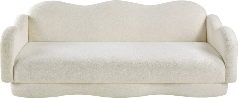 Bloom 82" Teddy Fabric Upholstered Upholstered Sofa in Cream - 44006Cream-S