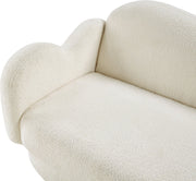 Bloom 82" Teddy Fabric Upholstered Upholstered Sofa in Cream - 44006Cream-S