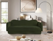 Bloom 82" Teddy Fabric Upholstered Upholstered Sofa in Green - 44006Green-S