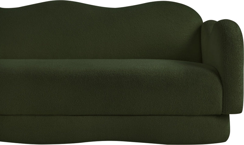 Bloom 82" Teddy Fabric Upholstered Upholstered Sofa in Green - 44006Green-S
