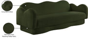Bloom 82" Teddy Fabric Upholstered Upholstered Sofa in Green - 44006Green-S