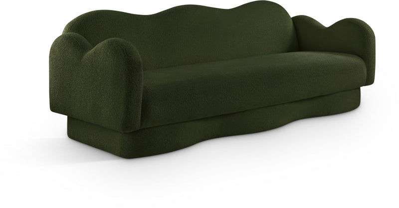 Bloom 82" Teddy Fabric Upholstered Upholstered Sofa in Green - 44006Green-S