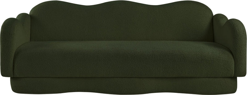 Bloom 82" Teddy Fabric Upholstered Upholstered Sofa in Green - 44006Green-S