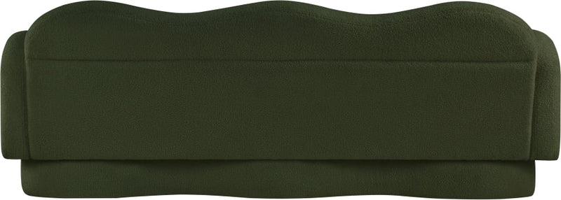 Bloom 82" Teddy Fabric Upholstered Upholstered Sofa in Green - 44006Green-S