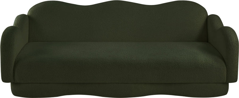 Bloom 82" Teddy Fabric Upholstered Upholstered Sofa in Green - 44006Green-S