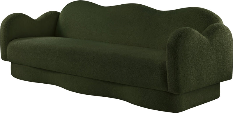 Bloom 82" Teddy Fabric Upholstered Upholstered Sofa in Green - 44006Green-S