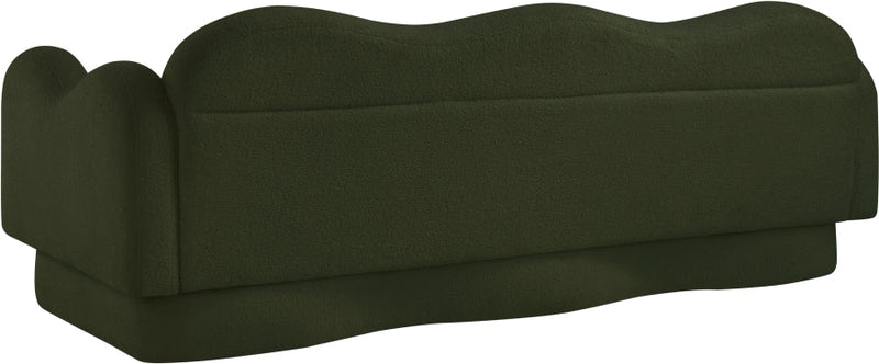 Bloom 82" Teddy Fabric Upholstered Upholstered Sofa in Green - 44006Green-S