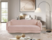 Bloom 82" Teddy Fabric Upholstered Upholstered Sofa in Pink - 44006Pink-S
