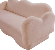 Bloom 82" Teddy Fabric Upholstered Upholstered Sofa in Pink - 44006Pink-S