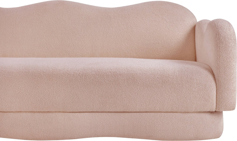 Bloom 82" Teddy Fabric Upholstered Upholstered Sofa in Pink - 44006Pink-S