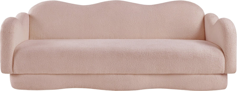 Bloom 82" Teddy Fabric Upholstered Upholstered Sofa in Pink - 44006Pink-S