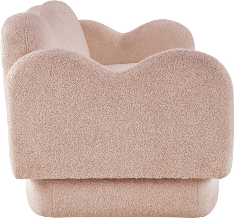 Bloom 82" Teddy Fabric Upholstered Upholstered Sofa in Pink - 44006Pink-S