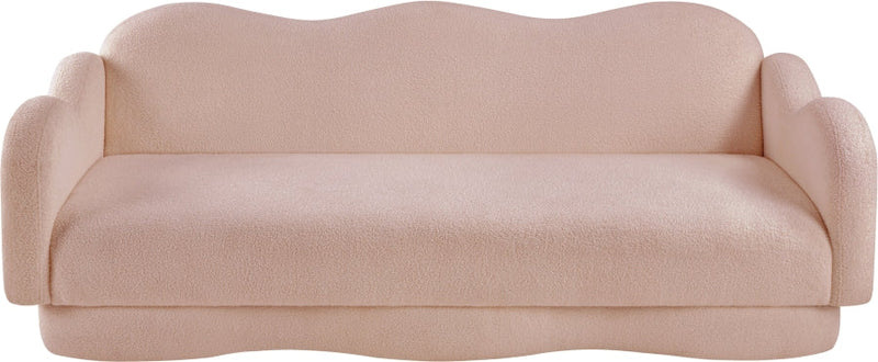 Bloom 82" Teddy Fabric Upholstered Upholstered Sofa in Pink - 44006Pink-S