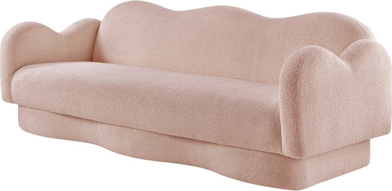 Bloom 82" Teddy Fabric Upholstered Upholstered Sofa in Pink - 44006Pink-S