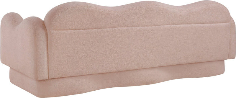 Bloom 82" Teddy Fabric Upholstered Upholstered Sofa in Pink - 44006Pink-S