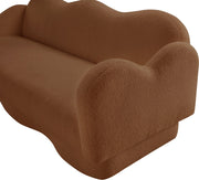 Bloom 82" Teddy Fabric Upholstered Upholstered Sofa in Saddle - 44006Saddle-S