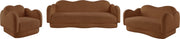 Bloom 82" Teddy Fabric Upholstered Upholstered Sofa in Saddle - 44006Saddle-S