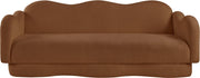 Bloom 82" Teddy Fabric Upholstered Upholstered Sofa in Saddle - 44006Saddle-S