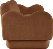 Bloom 82" Teddy Fabric Upholstered Upholstered Sofa in Saddle - 44006Saddle-S