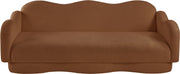 Bloom 82" Teddy Fabric Upholstered Upholstered Sofa in Saddle - 44006Saddle-S