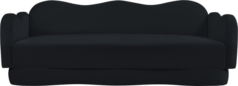 Bloom 82" Velvet Upholstered Upholstered Sofa in Black - 44007Black-S
