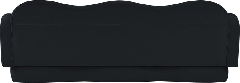 Bloom 82" Velvet Upholstered Upholstered Sofa in Black - 44007Black-S