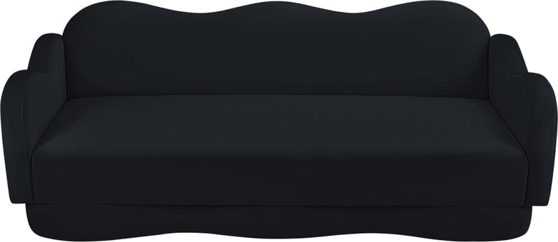 Bloom 82" Velvet Upholstered Upholstered Sofa in Black - 44007Black-S