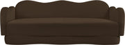 Bloom 82" Velvet Upholstered Upholstered Sofa in Brown - 44007Brown-S