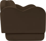 Bloom 82" Velvet Upholstered Upholstered Sofa in Brown - 44007Brown-S